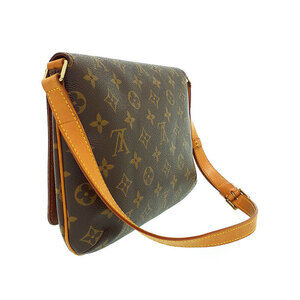 Louis Vuitton Leather Monogram Brown Short Tango Musette Bag Shoulder